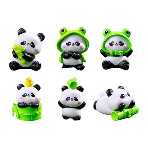 Klynovalu Sculptures de Panda pour Tableau de Bord de Voiture, Artisanat de