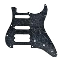 Pickguard no screw holes for humbucking bridge pickup, fits most Modern-Style American Ultra Series Strats with HSS configuration. Some modifications may be required for other models of Strats Pickguard holes may vary due to different country of orig...