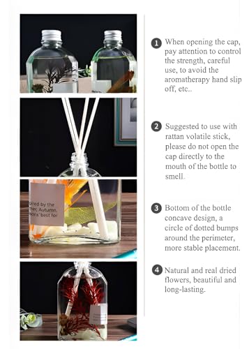 Reed Diffuser Set con 10 palitos y flores secas 100ml miniatura 7