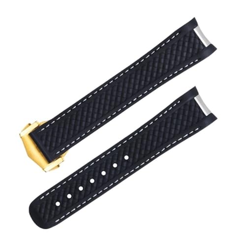 Bracelet caoutchouc fluoré incurvé pour montre Seamaster 300 AT150