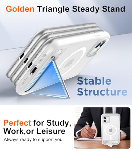 Image of Magnetic Compatible with iPhone 11 Phone Case, [Built-in Invisible Kickstand][Compatible with MagSafe] [Military Grade Shockproof] Slim Translucent Matte Phone Case for iPhone 11 6.1 inch