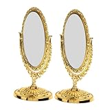 table de toilette ancienne dessus marbre Design décoratif : style vintage européen améliore l'attrait de votre pièce, en ajoutant un élément décoratif, miroir vintage pour , miroir de table ovale