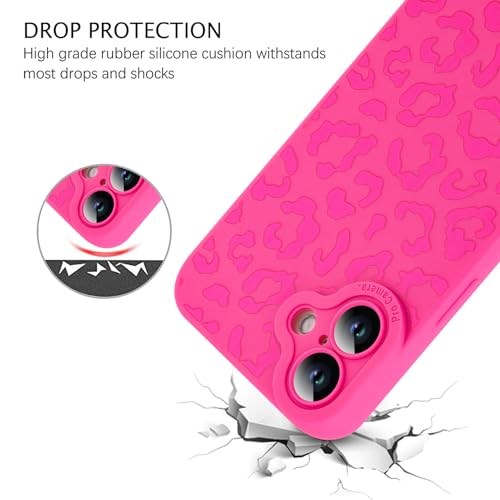 Image of ZIYE for iPhone 16 Plus Case Hot Pink Leopard Pattern Phone Case
