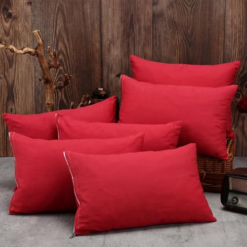 Set 6 Almohadas pequeñas Rojo 36x23 cm confort miniatura 6