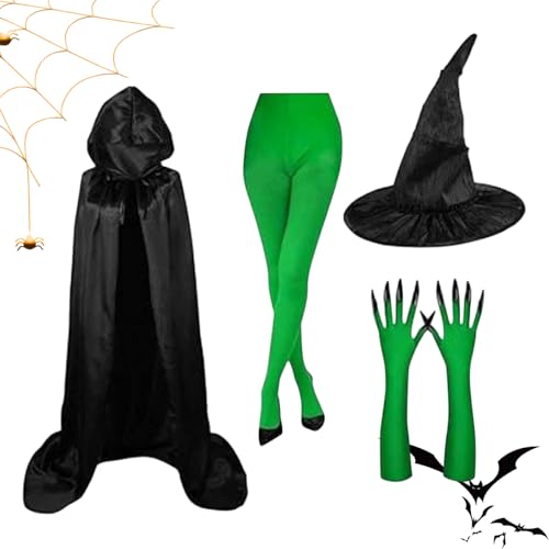 Costume de sorcière avec gants à griffes pour éviter les déguisements incomplets