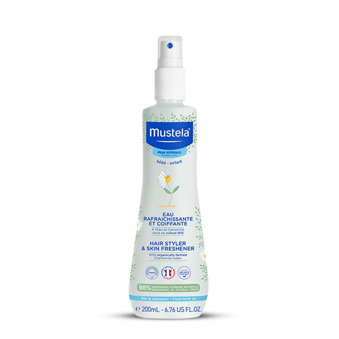 Mustela Baby Hair Styler & Skin Freshener - With Natural Avocado & Chamomile Water - Vegan & Hypoallergenic - 6.76 Fl. Oz.-image-7