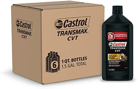 Castrol - 15B652-6PK Transmax ATF Black CVT Transmission Fluid - 1 Quart, (Pack of 6)