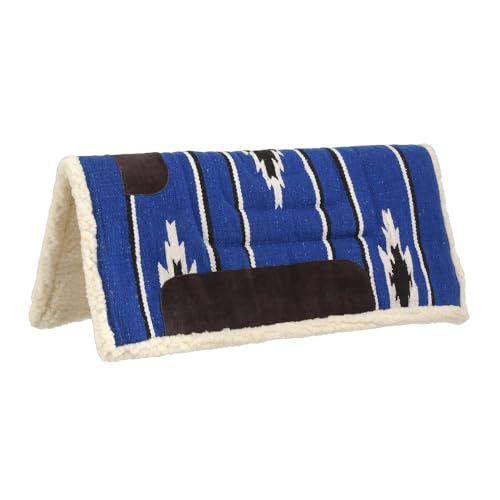 Tough1 Sierra Saddle Pad - 26 x 26 - Black/Royal Blue/Cream by Tough 1 - Used condition - US$18.59