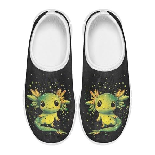 Axolotl Shoe for Girls Green Slip On Shoes Kids Running Shoes Girls Size 1 Fashion Girls' Grade School Sneakers Volleyball Shoes3