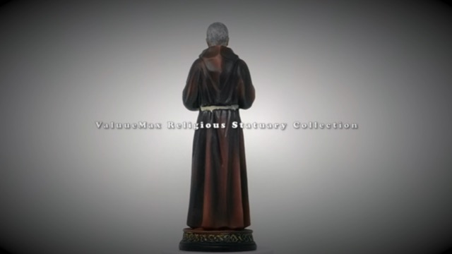 Estatua Padre Pio Resina 11 pulgadas miniatura 7