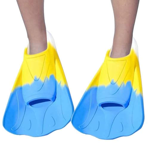 Zunishaone Juego de aletas de buceo falsas, juego de aletas de snorkel | Aletas de baño de silicona aletas de natación,Equipo de snorkel, equipo de entrenamiento para nadar natación plippers para