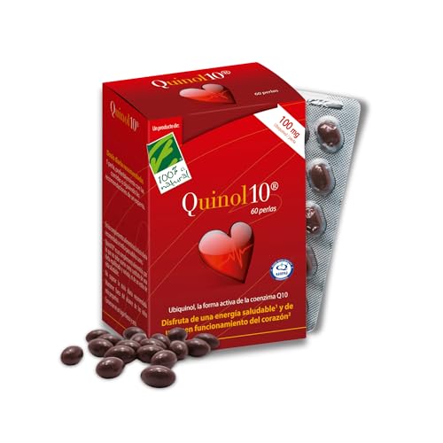 Coenzima Q10 - Ubiquinol - 60 perlas de 100 mg - Contribuye al Funcionamiento Normal del Corazón - Vitaminas B1, C y Zinc - Ayuda a Disminuir el Cansancio - Alta Biodisponibilidad - 100% Natural