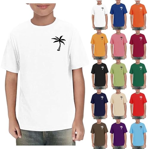 2025 Trendy Tropical Print Tees Tops for Boys Girls Cotton Breathable Short Sleeve T-Shirt Teens Summer Designed Tshirts3