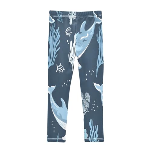 Toddler Girls Leggings Printed Yoga Pants Leggings Dolphin Coral for Kids2