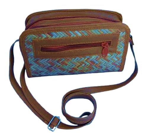 Image of han bag bamboo (SQUARE) Bamboo Bags for Women - Handmade Wicker Woven Purse Handbag