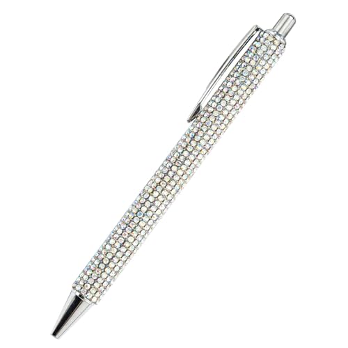 Glitter Ballpoint Pens - Bling Sparkly Pens | Wedding Rhinestones Ballpoint Pen | Retractable Ballpoint Pens | Cute Glitter Retractable Ink Pen For Wedding, Meetings, Students, Adults, Children