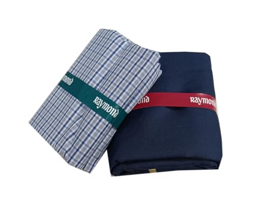 Image of Raymond Premium Unstitched Formal Shirt Fabric, Cotton Blend Stripes, 150 x 150 cm, Regular Fit, Professional Wear Collection