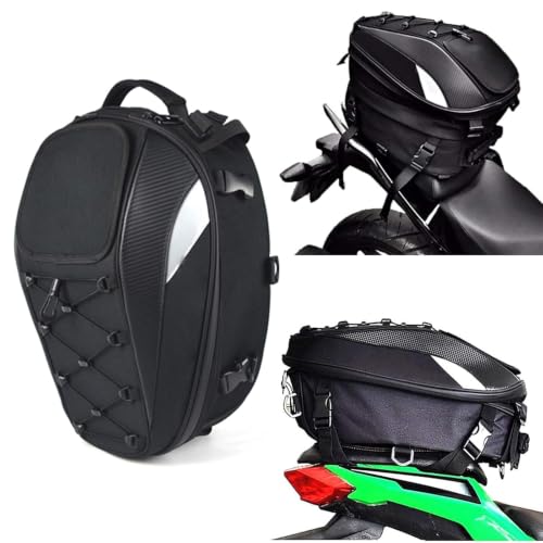Motorcycle Tail Bag with Cargo Net