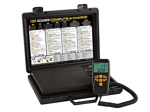 CPS CC220EW Compute-A-Charge 220lb/100kg Semi-Programmable Compact Refrigerant Scale, Bluetooth