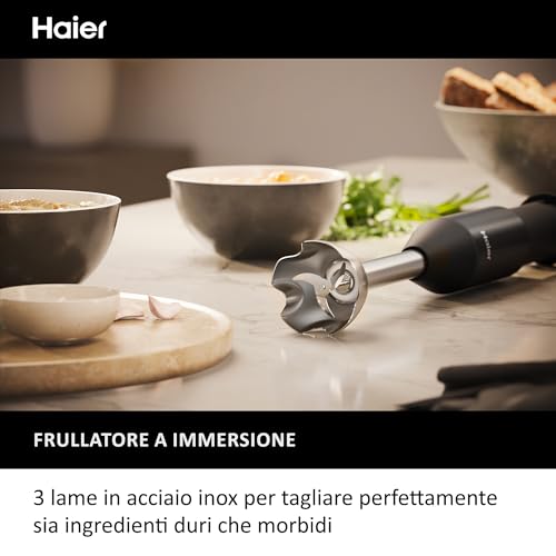 Haier HHB5B2 011 0,9 L Frullatore ad immersione 1000 W Nero 1 Haier HHB5B2 011 0,9 L Frullatore ad immersione 1000 W Nero