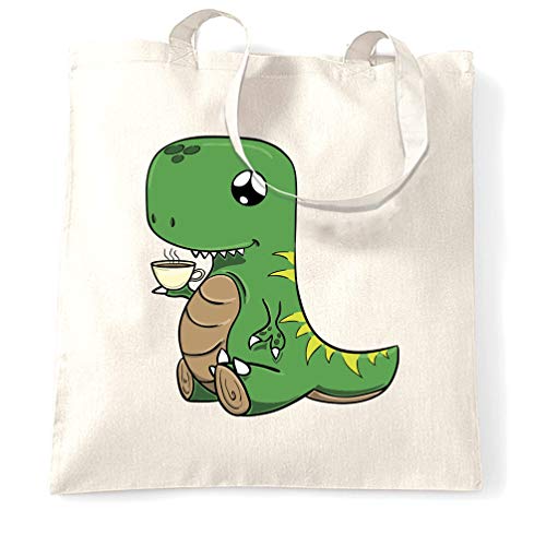 Tim and Ted Dinosaur mignon Sac à Main Thé T-Rex Pun Joke White One Size Cover