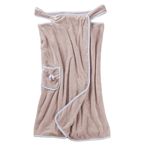 Toalla de baño portátil para mujer y mujer, albornoz con tirantes, capa de forro polar suave, absorbente y de secado rápido, para piscina, sauna y bienestar