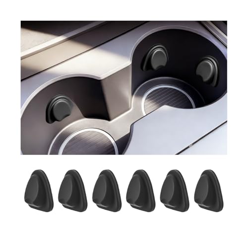 Portavasos para carro 6 piezas silicona negra