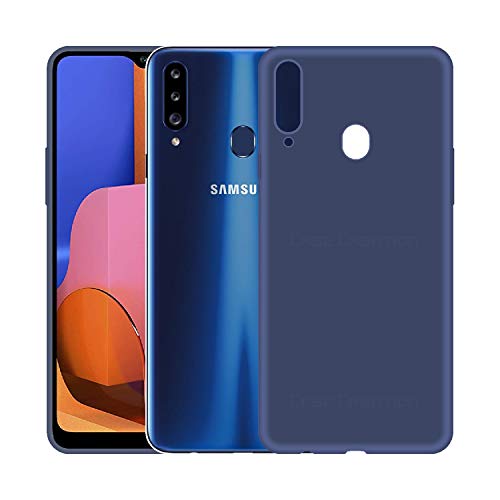 Image of Case Creation Luxurious OG Series for Samsung Galaxy A20s Case Cover,Anti-Dirty Slim Case Frosted Matte Cute Candy TPU Raised Bezel (Splash of Color) Back Cover for Samsung A20s -Navy Blue
