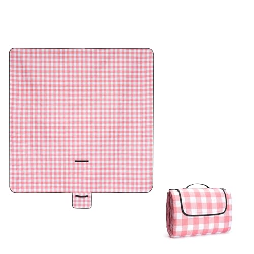 Manta de picnic impermeable Oak & Tea de 200x200 cm lavable a máquina con diseño a cuadros 2