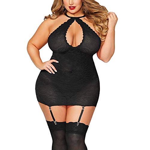 Sous-vêtements sexy pour femmes CFWSHJ robe nuit dentelle ensemble jarretelles