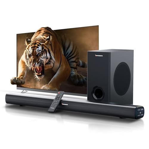 Image of CrossBeats Blaze B600 Max 2.1 Home Theatre 325W Sound bar for TV with subwoofer| Remote Control | Bluetooth Speaker with Bass| Soundbar 3 EQ Modes, HDMI Arc, USB Optical & Aux| Music System for Home