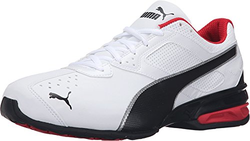 PUMA Men's Tazon 6 FM Shoes, PUMA White/Silver, 12 M