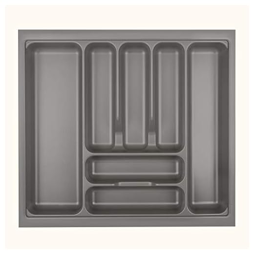 Orga-Box VIII Besteckeinsatz 511 x 480 mm Champagner mit Perlstruktur für 60er Schränke in Häcker Küchen Besteckaufbewahrung