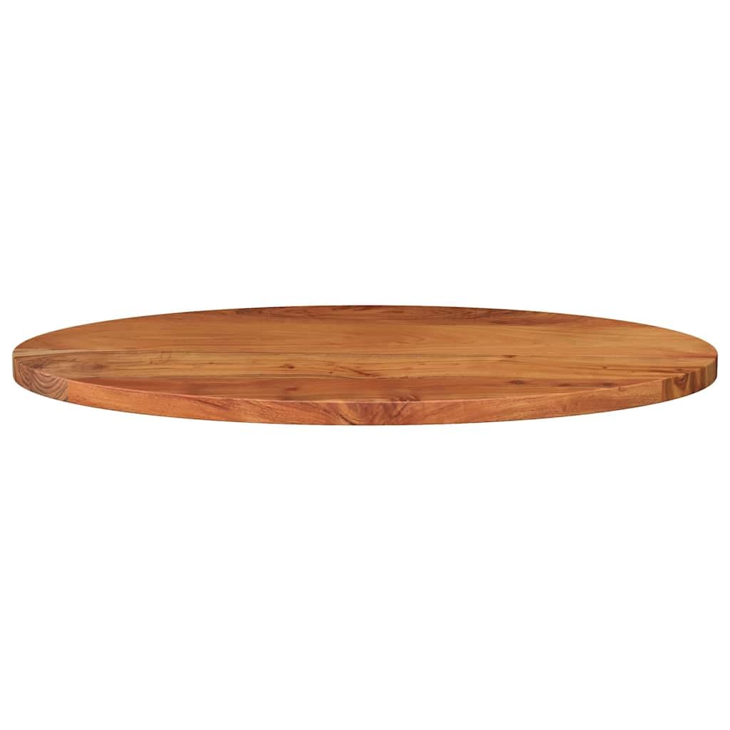 Owalny blat stołu 120 x 60 x 2,5 cm, lite drewno akacjowe, wytrzymały blat biurka do jadalni, biura i kuchni, trwały blat roboczy