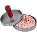 Retoo Prasa do burgerów z odlewu aluminiowego 12 cm do pysznych hamburgerów z powłoką zapobiegającą przywieraniu, prasa do hamburgerów, prasa do burgerów, do równomiernego pieczenia, BBQ, do burgerów, szara
