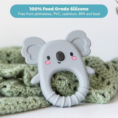 Image of Tiger Tribe Silicone Teether Koala Soft BPA-Free Teething Relief Sensory Toy for Infants Newborns 0-18 Months