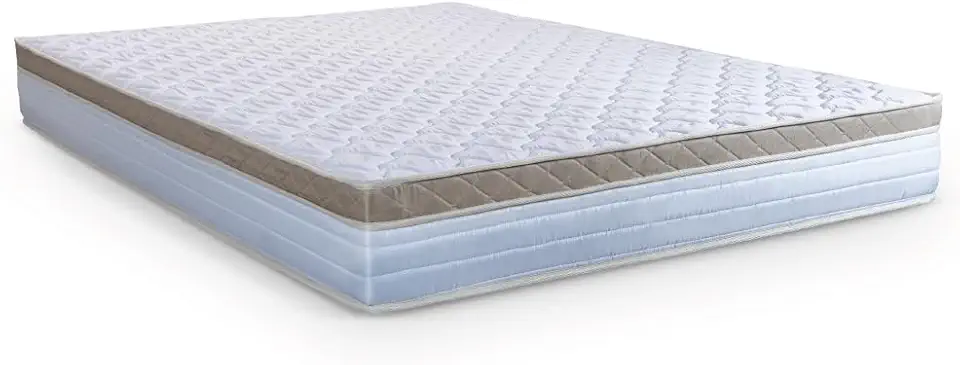 Colchão Casal Molas Ensacadas 138x188x22cm Dunas Branco/Bege