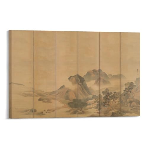Yosa Buson Peinture poster Across Mountains décoration murale esthétique