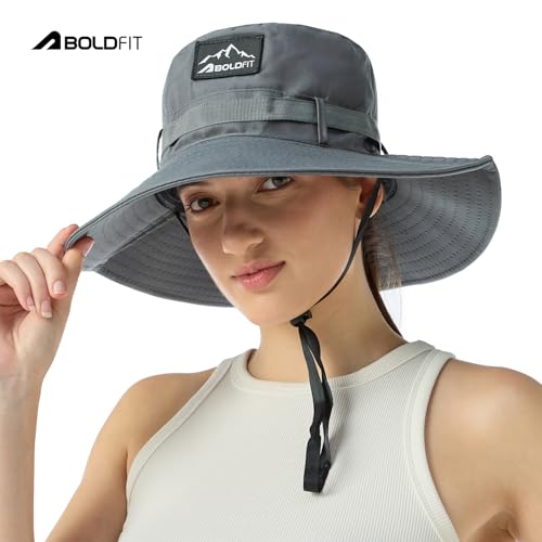 Image of Boldfit Unisex Sun Hat for Men & Women with UPF Protection Wide Brim Outdoor Adjustable Fit, Breathable Fabric, Moisture-Wicking & Packable Design-Ideal for Hiking, Trekking, Fishing, Beach & Travel