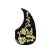 Universal Self Stick thin acoustic guitar pickguard ,style-6 Gold brid & Flower
