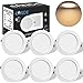 Faretti LED da Incasso Per Cartongesso Eande 6W Faretto Incasso LED Bianco Caldo 3000K Lampada da Incasso Ultrasottili 600LM Integrati Pannello, 6 Pack