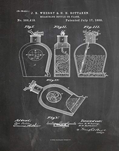 Whiskey Print Whiskey Flask Gift Whiskey Wall Art Whiskey Decor Home Brew Poster Bar Wall Art Bar Decor Pub Decor Pub Posters Bar Art WB256 (21cm x 30cm, Chalkboard Black)
