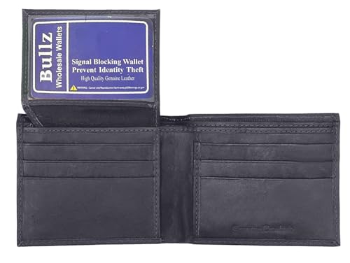 Bifold Leather Wallet For Mens Slim Credit Card Holder
