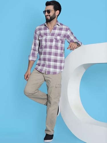 Image of Indian Needle Men's Checkered Regular Fit Shirts
