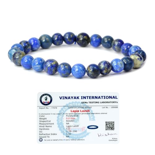 Image of Certified Natural Crystal Stone 8 mm Round Beads Bracelet for Men & Women | Reiki Charged Gemstone Bracelet | Multiple Stone Variants Available