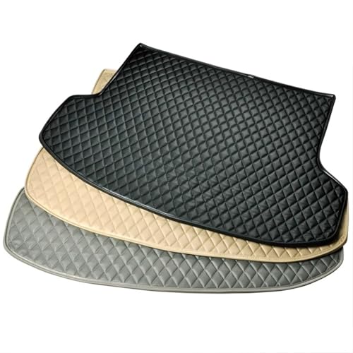 Alfombrilla Maletero Coche para VW para Taigo para Nivus 2021 2022 2023 2024 2025 2026 Revestimiento De Carga para Coche Esteras para Maletero De Coche Tapetes Maletero(Black Beige)