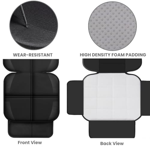 Image of Meolsaek Car Seat Protector for Child Car Seat,600D Waterproof Car Seat Cover,Thickest Padded Non-Slip Fabric for Child and Pet with Pockets (1 pc -Red)