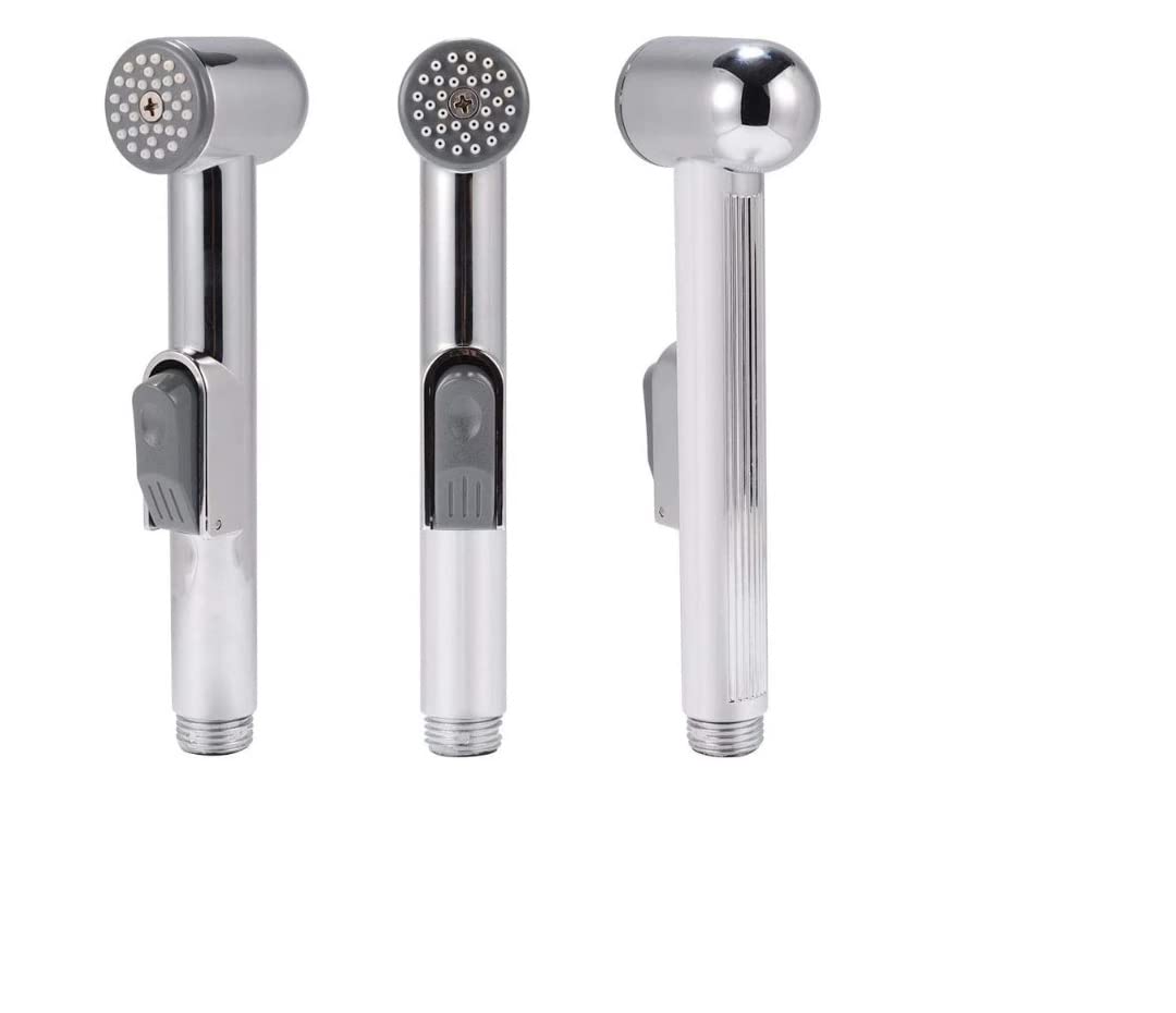 Universal bargin Muslim SHATAFF Chrome Bidet Hose Hand Shower Spray Toilet Hand Held Bidet Spray Kit with Brass Shut Off Valve