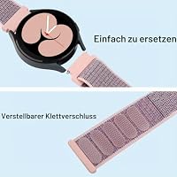 Amzpas Nylon Uhrenarmband 22mm 20mm Armband mit Schnellverschluss, Klettverschluss und Schnellverstellung Geflochtenes Uhrenarmbänder, Universelles Ersatzarmband für Smartwatch Traditionelle Uhr – Ansicht 3