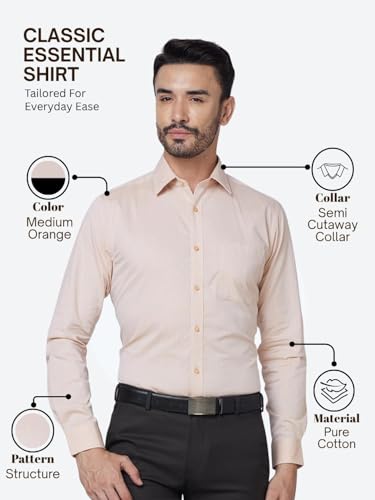 Image of Raymond Men's Slim Fit Self Design Shirt